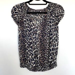 SOLD | Animal Print Sheer Top XS